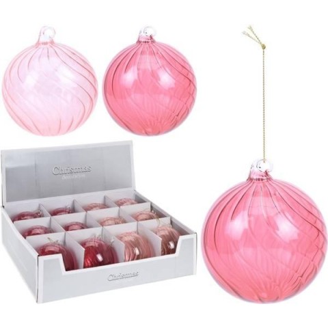 SFERA VETRO 8CM ROSA 2ASS